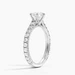 Sienna Three-Quarter Coverage Diamond Ring Platinum Round Engagement Ring