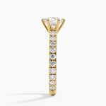 Sienna Three-Quarter Coverage Diamond Ring Yellow Gold 18k Round Engagement Ring
