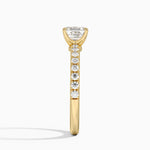 Amelie Half Coverage Diamond Ring Yellow Gold 18k Asscher Engagement Ring