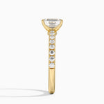 Amelie Half Coverage Diamond Ring Yellow Gold 18k Emerald Engagement Ring