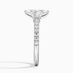 Amelie Half Coverage Diamond Ring Platinum Marquise Engagement Ring