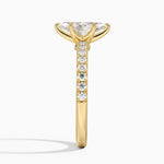Amelie Half Coverage Diamond Ring Yellow Gold 18k Marquise Engagement Ring