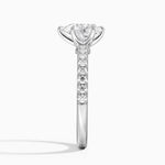 Amelie Half Coverage Diamond Ring Platinum Pear Engagement Ring