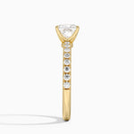 Amelie Half Coverage Diamond Ring Yellow Gold 18k Princess Engagement Ring