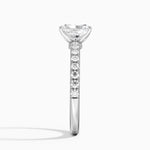 Amelie Half Coverage Diamond Ring Platinum Radiant Engagement Ring