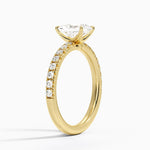Amelie Half Coverage Diamond Ring Yellow Gold 18k Radiant Engagement Ring