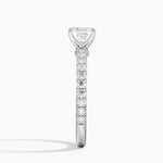 Amelie Three-Quarter Coverage Diamond Ring Platinum Asscher Engagement Ring
