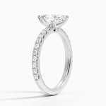 Amelie Three-Quarter Coverage Diamond Ring Platinum Marquise Engagement Ring