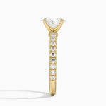 Amelie Three-Quarter Coverage Diamond Ring Yellow Gold 18k Oval Engagement Ring