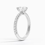 Amelie Three-Quarter Coverage Diamond Ring Platinum Pear Engagement Ring