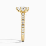 Amelie Three-Quarter Coverage Diamond Ring Yellow Gold 18k Pear Engagement Ring