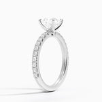 Amelie Three-Quarter Coverage Diamond Ring Platinum Princess Engagement Ring