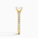 Amelie Three-Quarter Coverage Diamond Ring Yellow Gold 18k Princess Engagement Ring