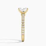 Amelie Three-Quarter Coverage Diamond Ring Yellow Gold 18k Radiant Engagement Ring