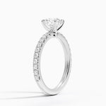 Amelie Three-Quarter Coverage Diamond Ring Platinum Round Engagement Ring