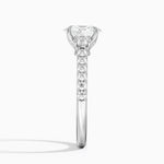 Amelie Three Stone Diamond Ring Platinum Oval Engagement Ring