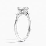 Luxe Cometa Three Stone Diamond Ring (1/3 ct. tw.) Platinum Asscher Engagement Ring