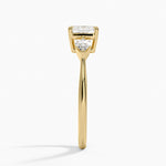 Luxe Cometa Three Stone Diamond Ring (1/3 ct. tw.) Yellow Gold 18k Asscher Engagement Ring