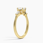 Luxe Cometa Three Stone Diamond Ring (1/3 ct. tw.) Yellow Gold 18k Cushion Engagement Ring