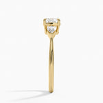 Luxe Cometa Three Stone Diamond Ring (1/3 ct. tw.) Yellow Gold 18k Cushion Engagement Ring