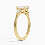 Luxe Cometa Three Stone Diamond Ring (1/3 ct. tw.) Yellow Gold 18k Emerald Engagement Ring
