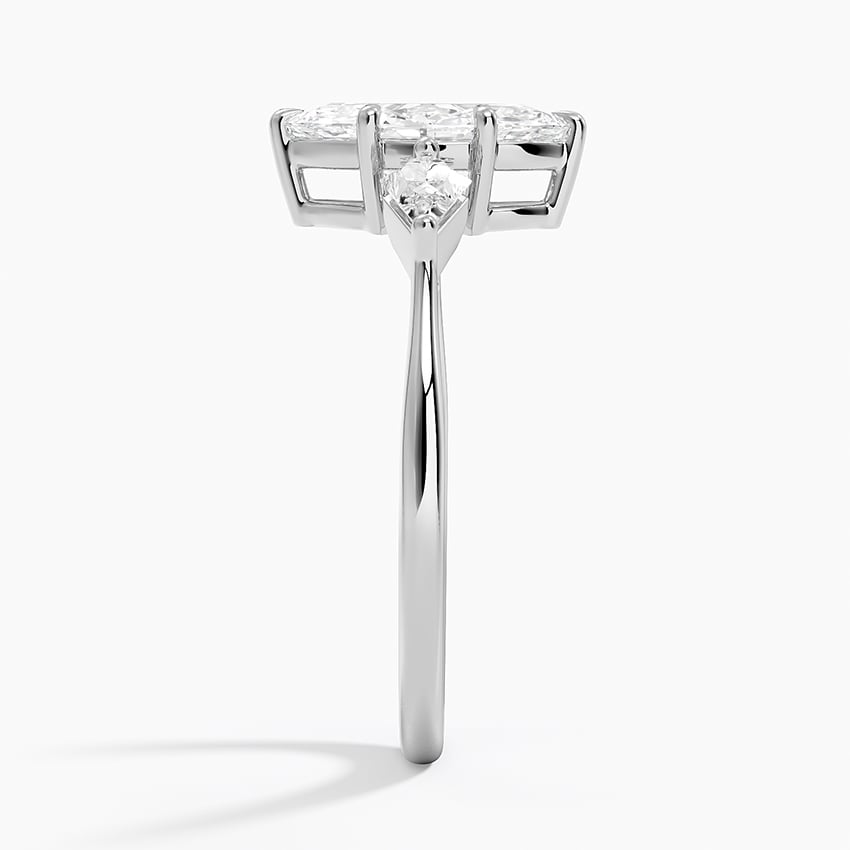 Luxe Cometa Three Stone Diamond Ring (1/3 ct. tw.) Platinum Marquise Engagement Ring