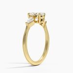 Luxe Cometa Three Stone Diamond Ring (1/3 ct. tw.) Yellow Gold 18k Oval Engagement Ring