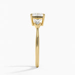 Luxe Cometa Three Stone Diamond Ring (1/3 ct. tw.) Yellow Gold 18k Princess Engagement Ring
