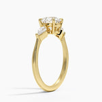 Luxe Cometa Three Stone Diamond Ring (1/3 ct. tw.) Yellow Gold 18k Round Engagement Ring