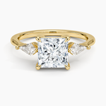 Luxe Cometa Three Stone Diamond Ring (1/3 ct. tw.) Yellow Gold 18k Princess Engagement Ring