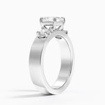 Peyton Three Stone Diamond Ring (1/2 ct. tw.) Platinum Asscher Engagement Ring