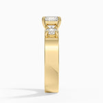 Peyton Three Stone Diamond Ring (1/2 ct. tw.) Yellow Gold 18k Asscher Engagement Ring