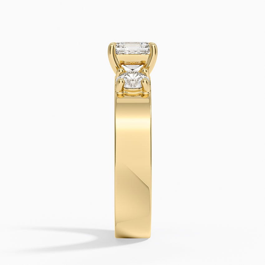 Peyton Three Stone Diamond Ring (1/2 ct. tw.) Yellow Gold 18k Asscher Engagement Ring