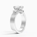 Peyton Three Stone Diamond Ring (1/2 ct. tw.) Platinum Emerald Engagement Ring
