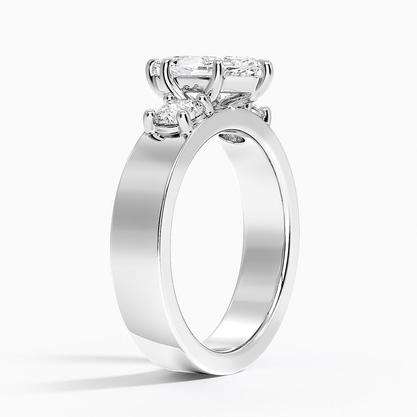 Peyton Three Stone Diamond Ring (1/2 ct. tw.) Platinum Marquise Engagement Ring