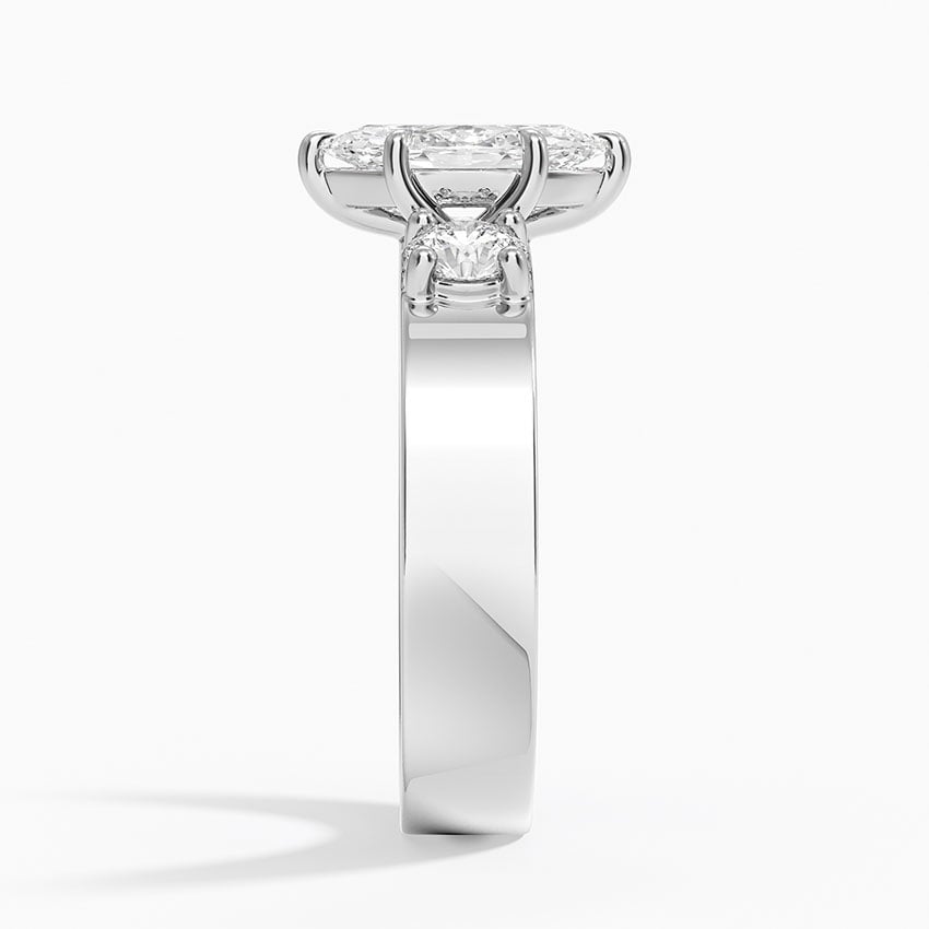 Peyton Three Stone Diamond Ring (1/2 ct. tw.) Platinum Marquise Engagement Ring