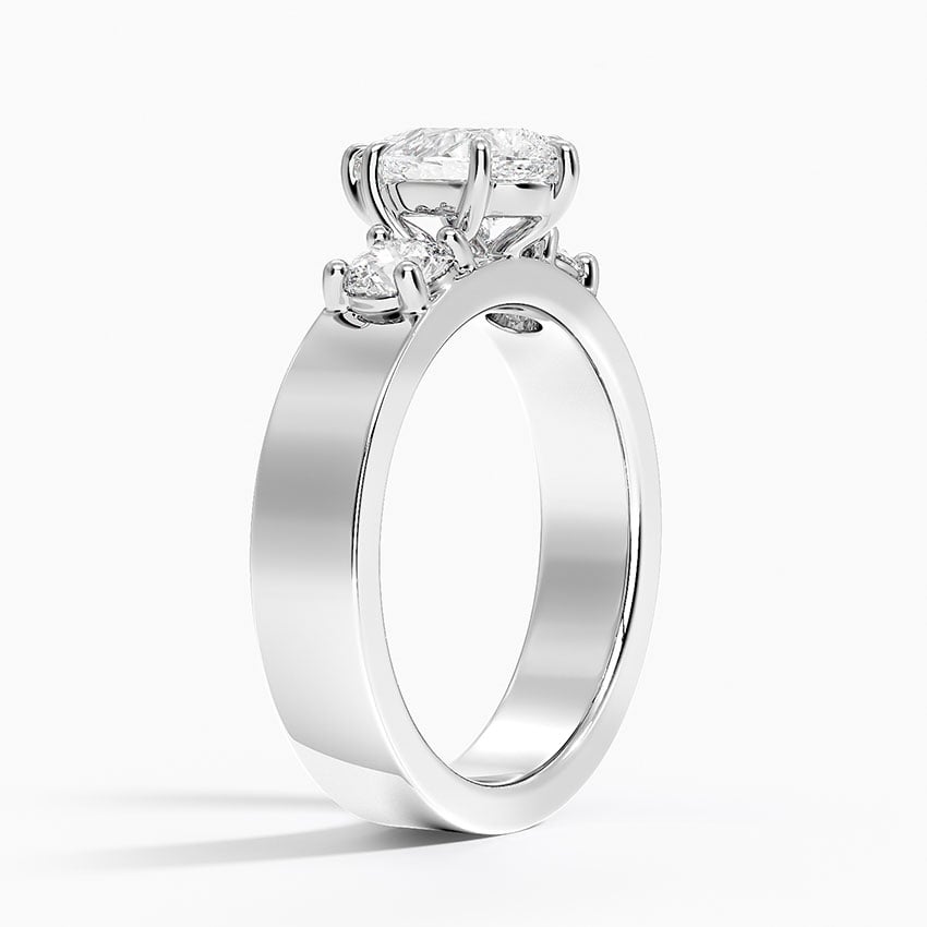 Peyton Three Stone Diamond Ring (1/2 ct. tw.) Platinum Pear Engagement Ring