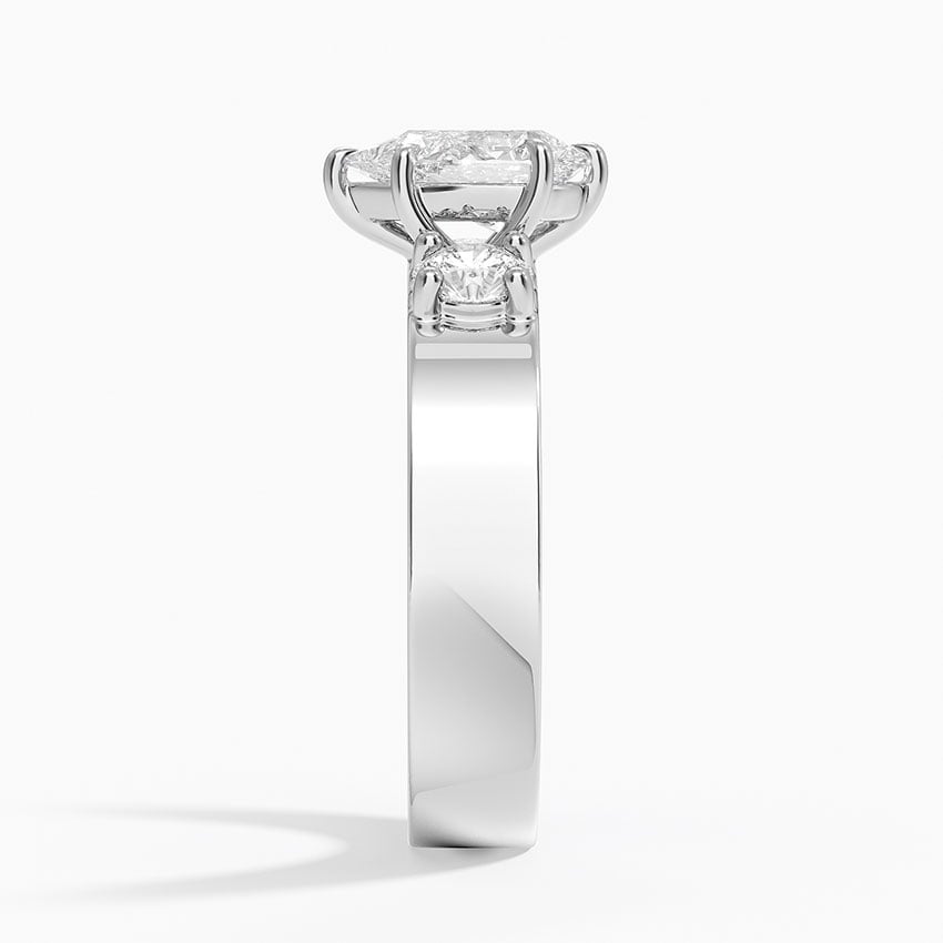 Peyton Three Stone Diamond Ring (1/2 ct. tw.) Platinum Pear Engagement Ring