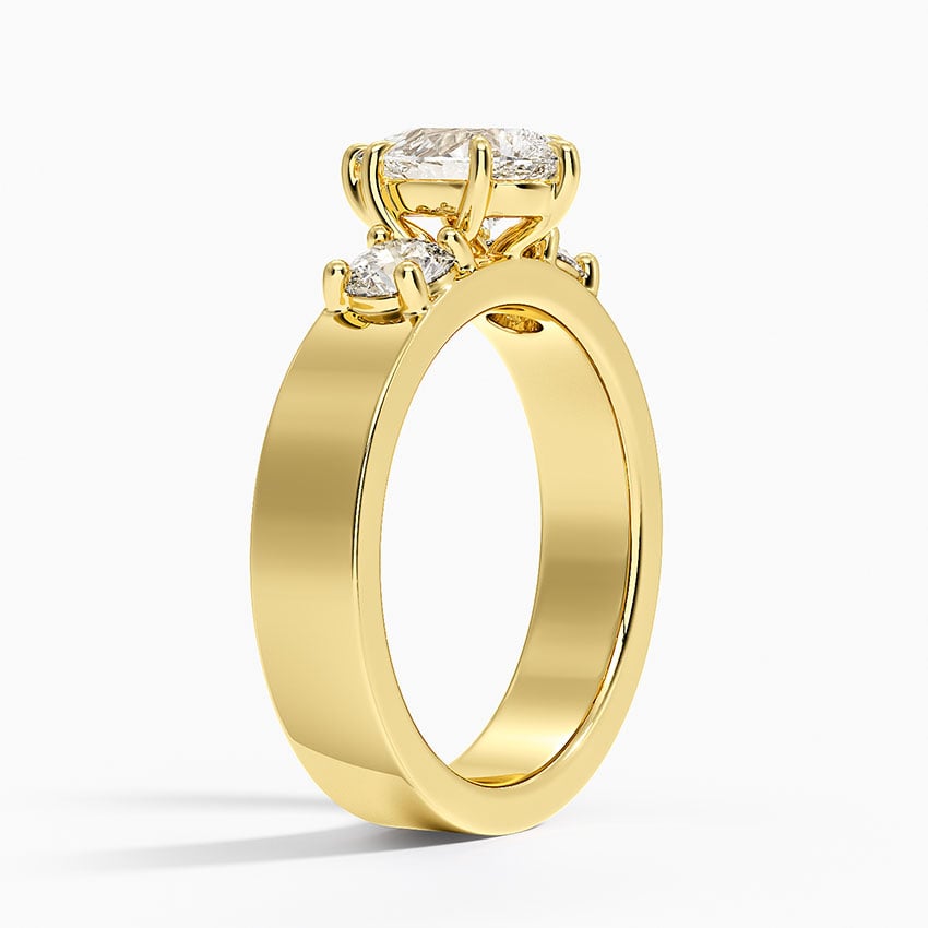 Peyton Three Stone Diamond Ring (1/2 ct. tw.) Yellow Gold 18k Pear Engagement Ring
