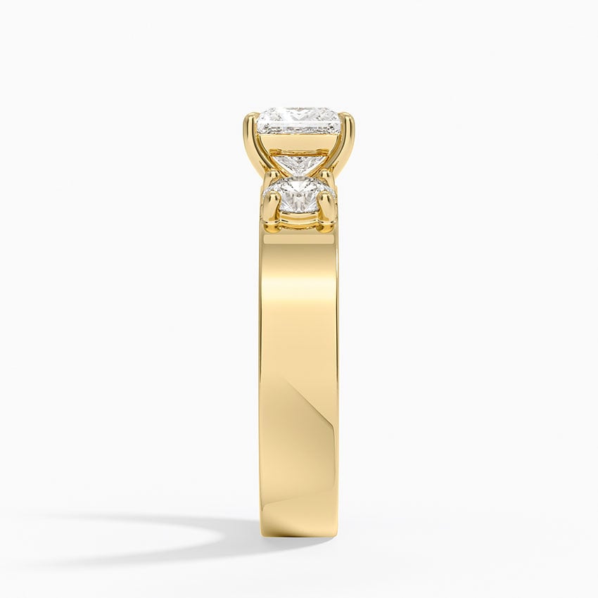 Peyton Three Stone Diamond Ring (1/2 ct. tw.) Yellow Gold 18k Princess Engagement Ring