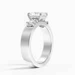 Peyton Three Stone Diamond Ring (1/2 ct. tw.) Platinum Radiant Engagement Ring