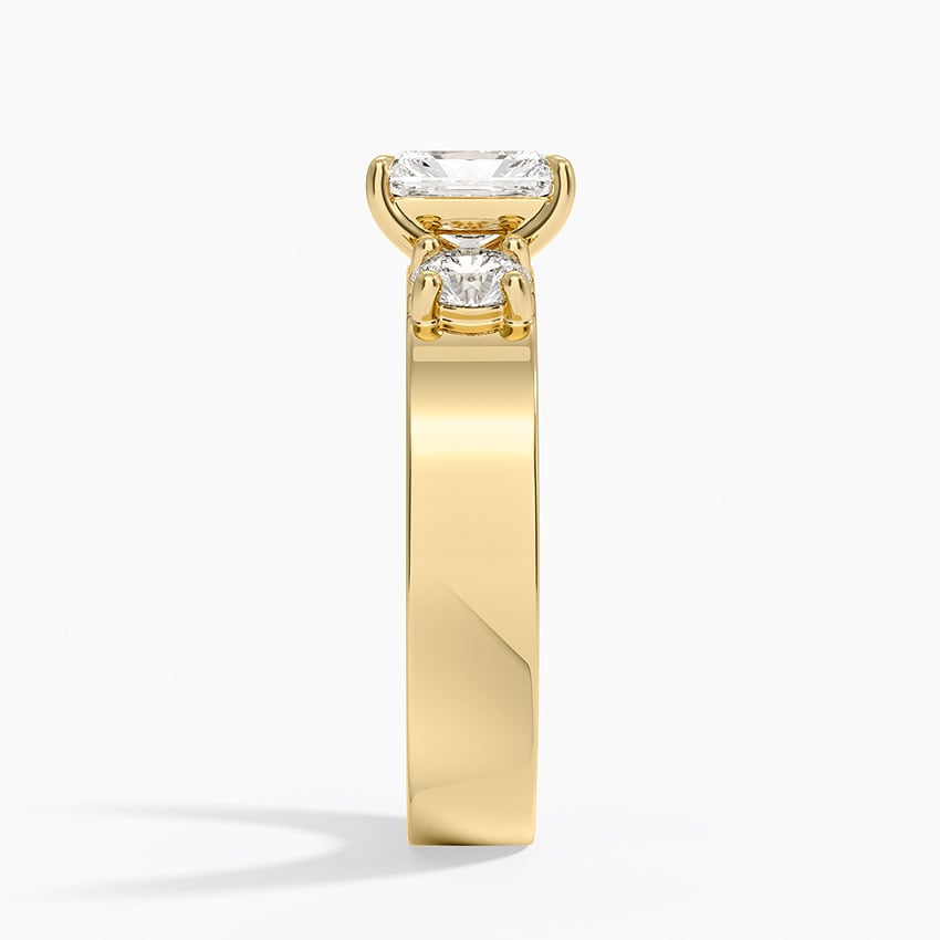 Peyton Three Stone Diamond Ring (1/2 ct. tw.) Yellow Gold 18k Radiant Engagement Ring