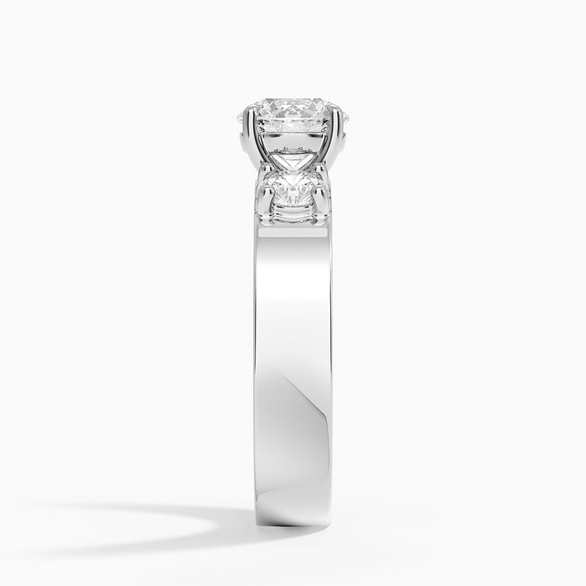 Peyton Three Stone Diamond Ring (1/2 ct. tw.) Platinum Round Engagement Ring