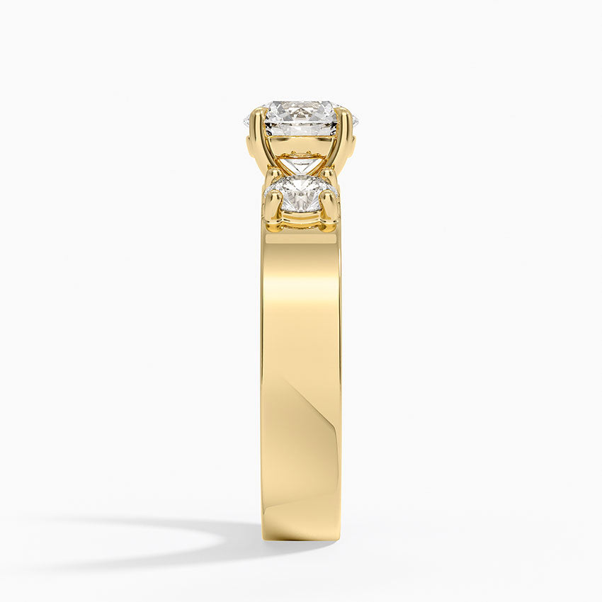 Peyton Three Stone Diamond Ring (1/2 ct. tw.) Yellow Gold 18k Round Engagement Ring
