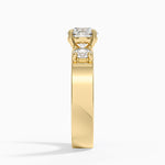 Peyton Three Stone Diamond Ring (1/2 ct. tw.) Yellow Gold 18k Round Engagement Ring