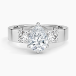 Peyton Three Stone Diamond Ring (1/2 ct. tw.) Platinum Pear Engagement Ring