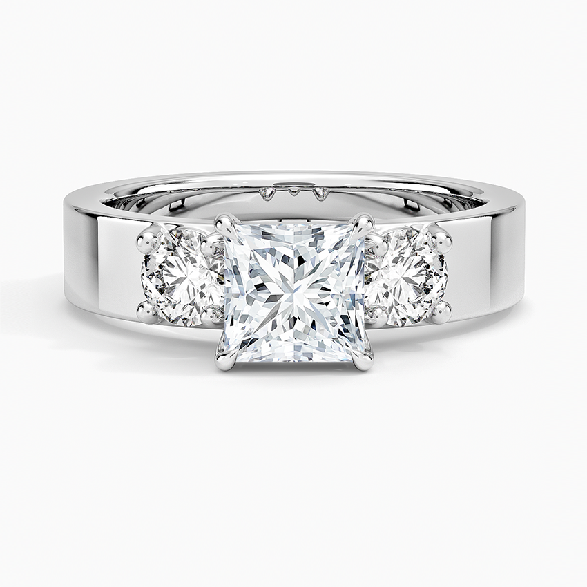 Peyton Three Stone Diamond Ring (1/2 ct. tw.) Platinum Princess Engagement Ring