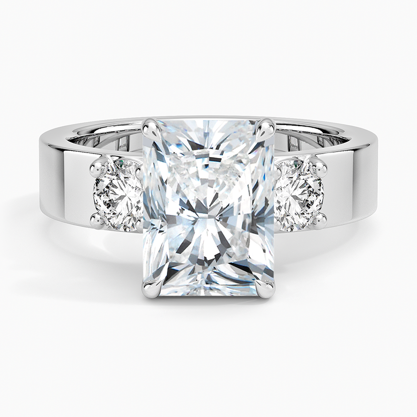 Peyton Three Stone Diamond Ring (1/2 ct. tw.) Platinum Radiant Engagement Ring