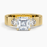 Peyton Three Stone Diamond Ring (1/2 ct. tw.) Yellow Gold 18k Asscher Engagement Ring