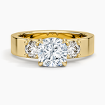 Peyton Three Stone Diamond Ring (1/2 ct. tw.) Yellow Gold 18k Cushion Engagement Ring